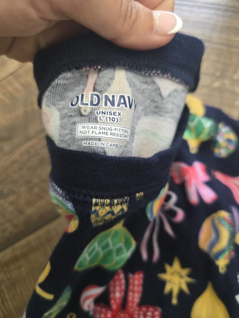 Old Navy Navy Kids Holiday Ornament Pajama Set